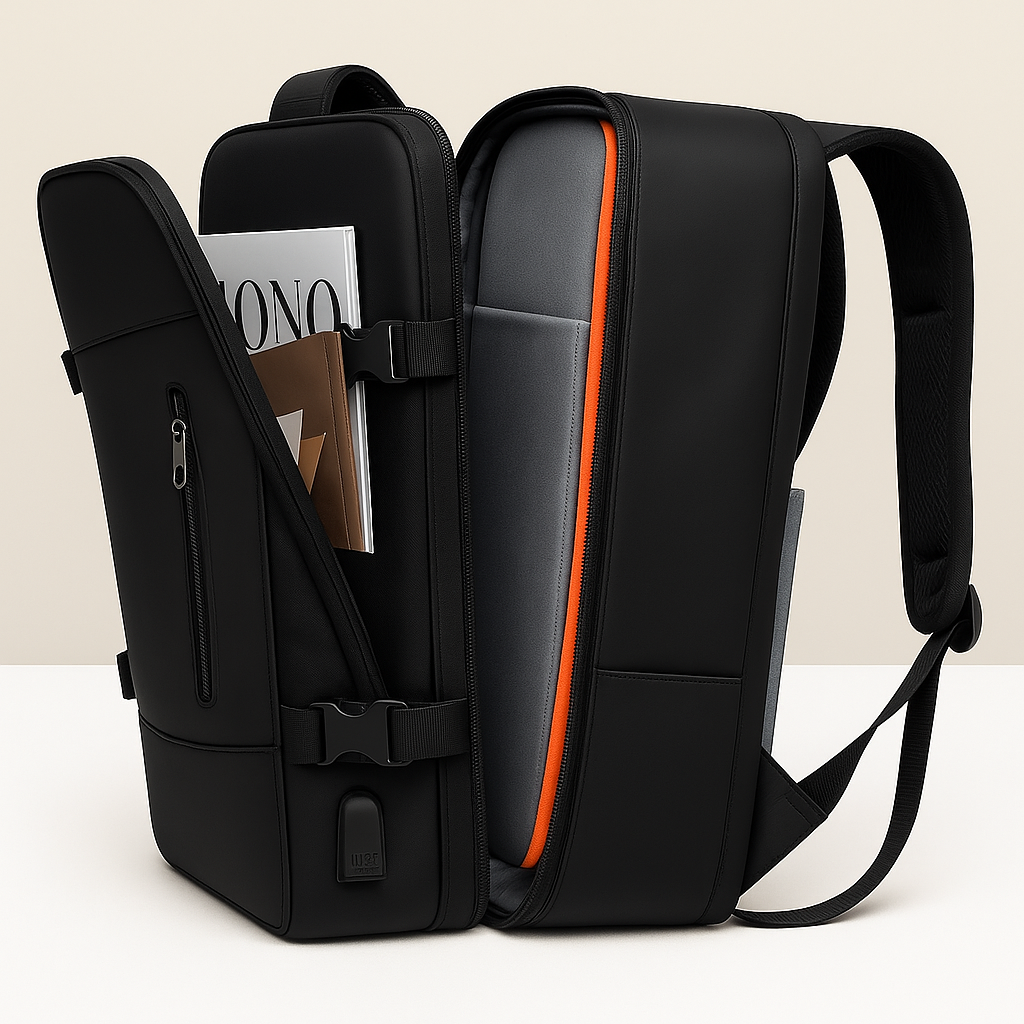 Reisetasche Herren 36–45L – Multifunktional, Wasserdicht & Laptopfach 17 Zoll