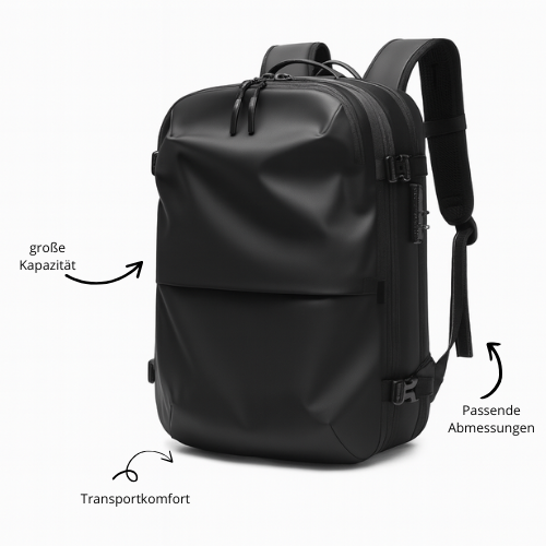 Reisetasche Herren Handgepäck 36–55L – Wasserdicht & Kompressionssystem