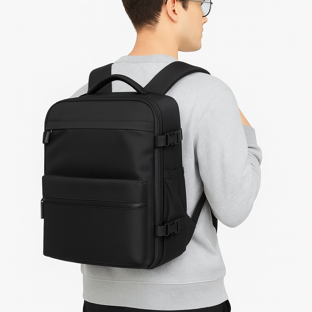 Erweiterbare Reisetasche 35L – Wasserdicht, Laptopfach & Handgepäck geeignet