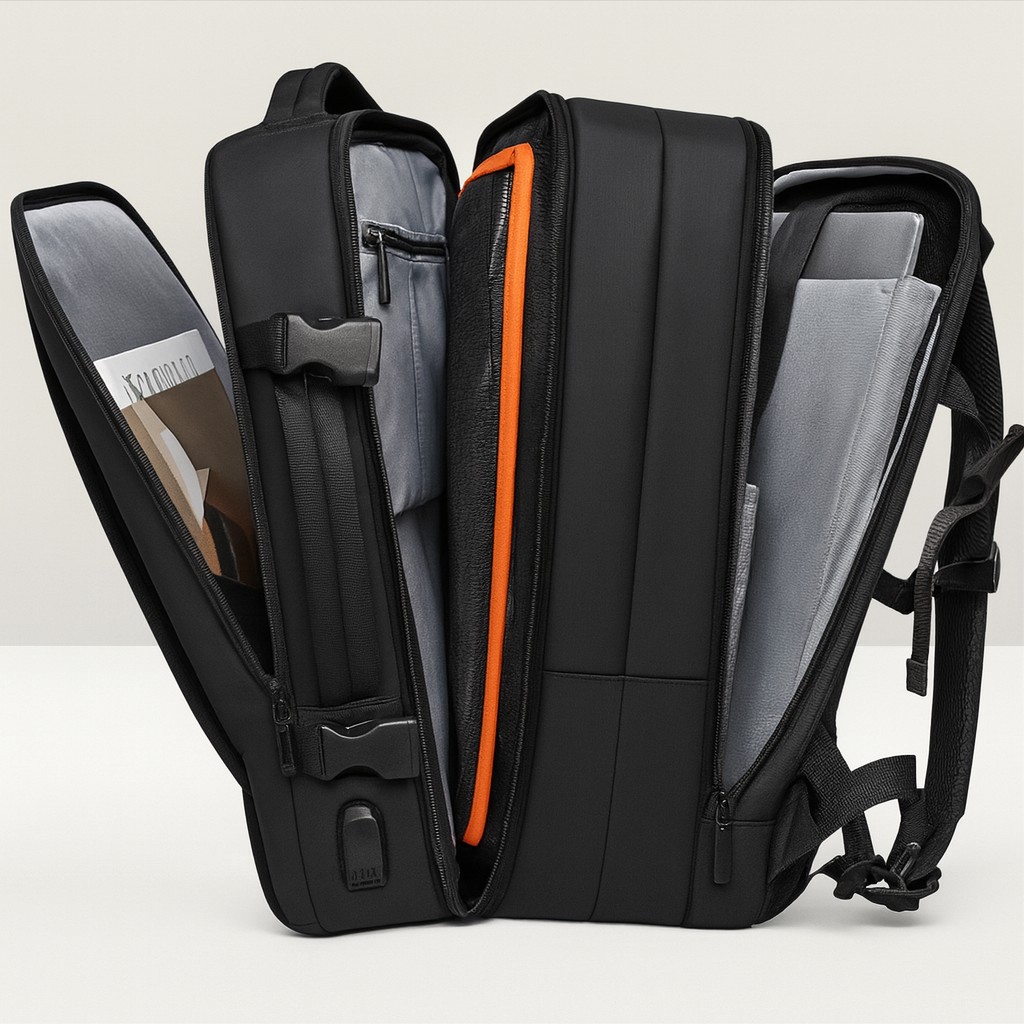Reisetasche 35L – Wasserdicht, Multifunktional & Laptopfach bis 17 Zoll