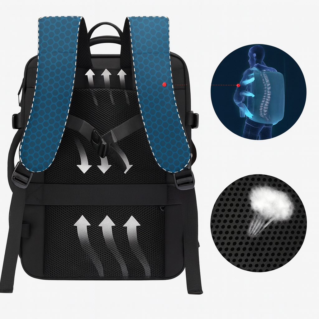 Reisetasche 35L – Wasserdicht, Multifunktional & Laptopfach bis 17 Zoll