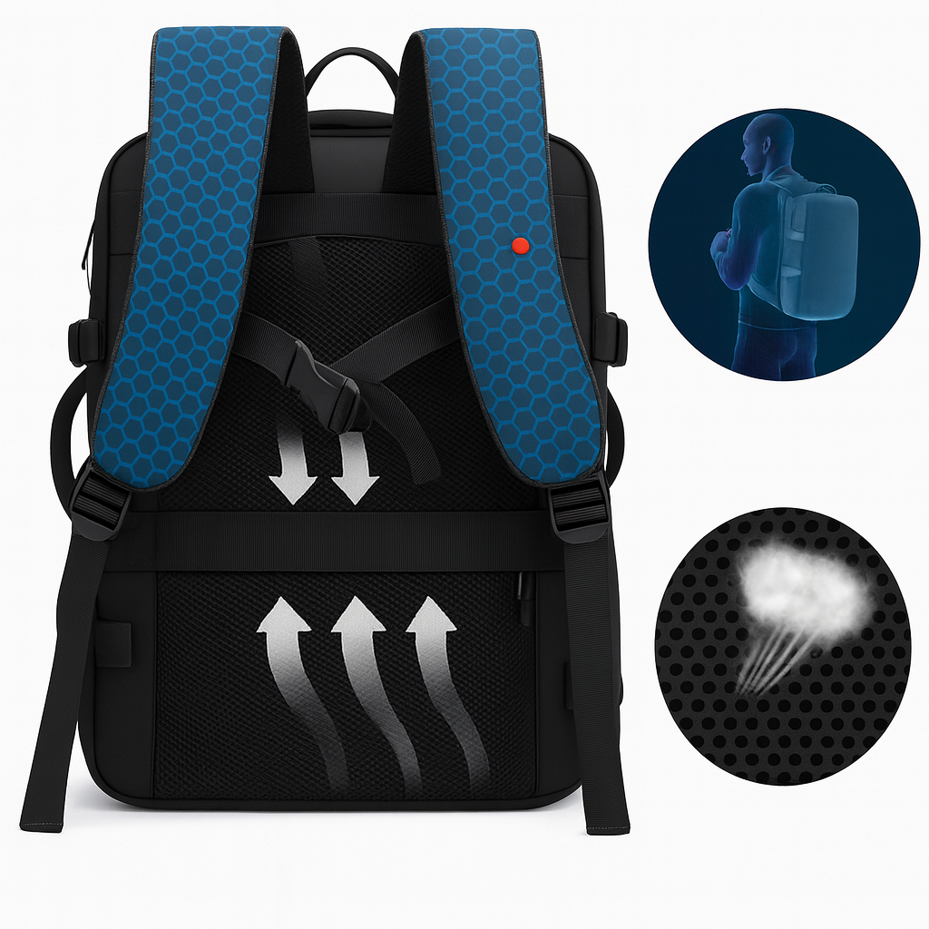 Reisetasche Herren 36–45L – Multifunktional, Wasserdicht & Laptopfach 17 Zoll