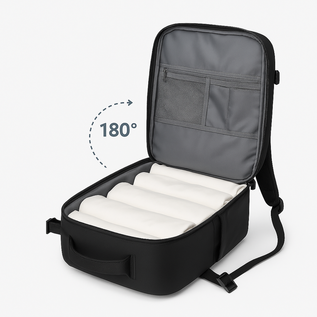 Reisetasche Herren & Damen Handgepäck 20–36L – Wasserdicht & Laptopfach 17 Zoll