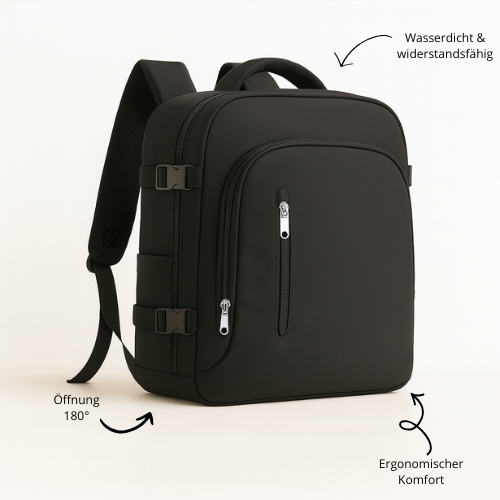 Reisetasche Herren & Damen Handgepäck 20–36L – Wasserdicht & Laptopfach 17 Zoll