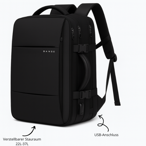 Reisetasche 35L – Wasserdicht, Multifunktional & Laptopfach bis 17 Zoll