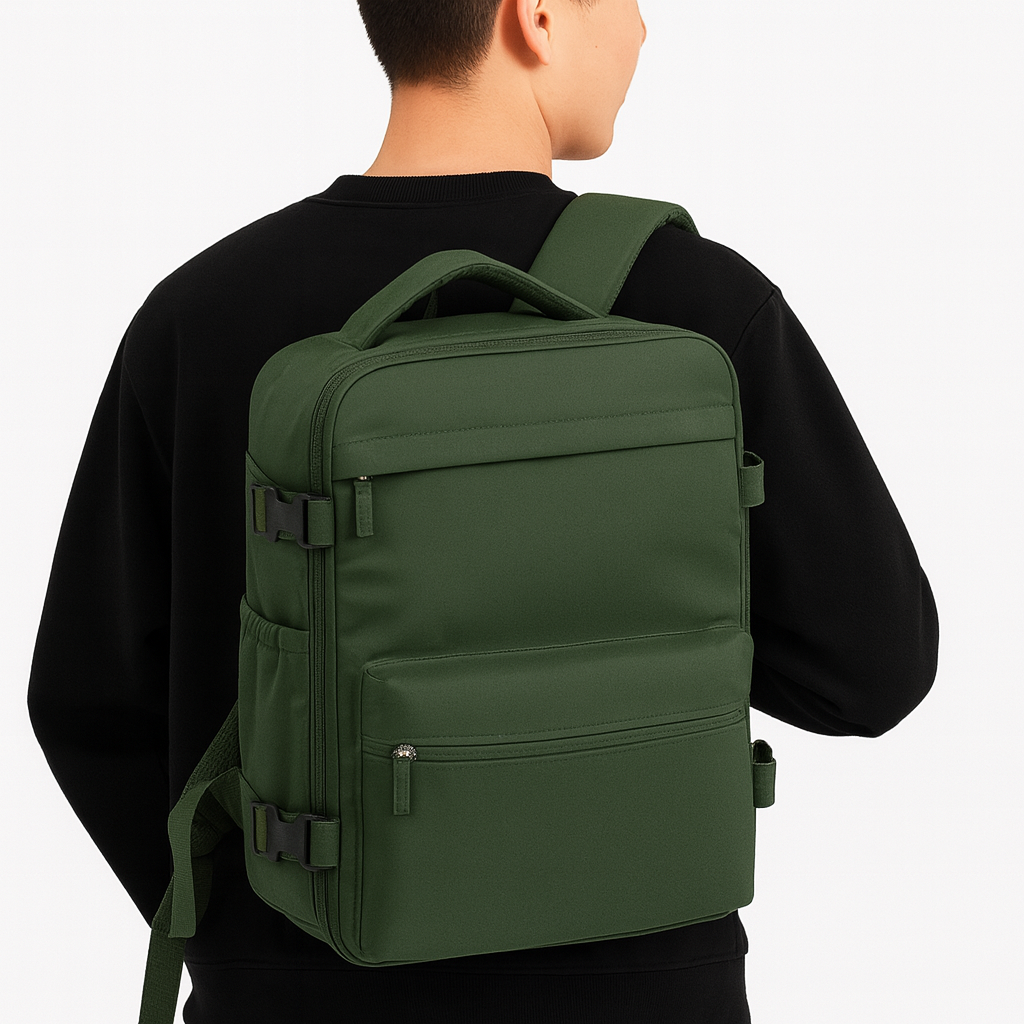 Erweiterbare Reisetasche 35L – Wasserdicht, Laptopfach & Handgepäck geeignet